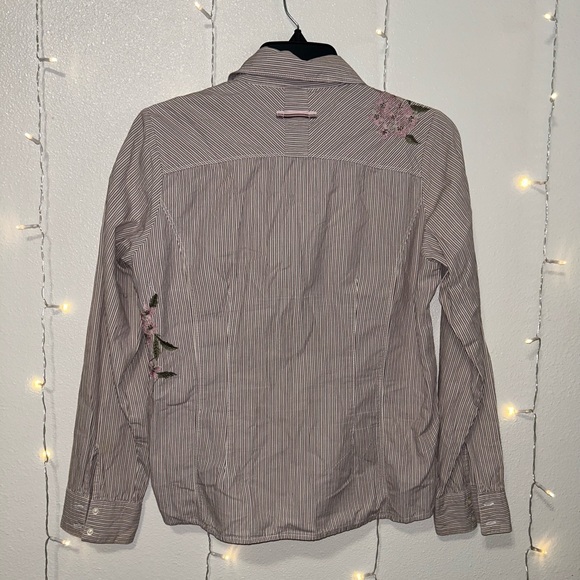 Faded Glory Long Sleeve Button up Collared Shirt - Picture 7 of 7